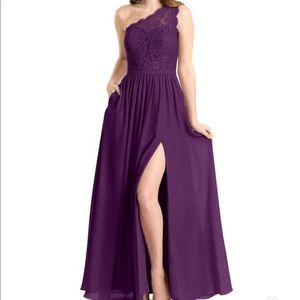 Azazie Demi Bridesmaids Dress in Grape Size 4